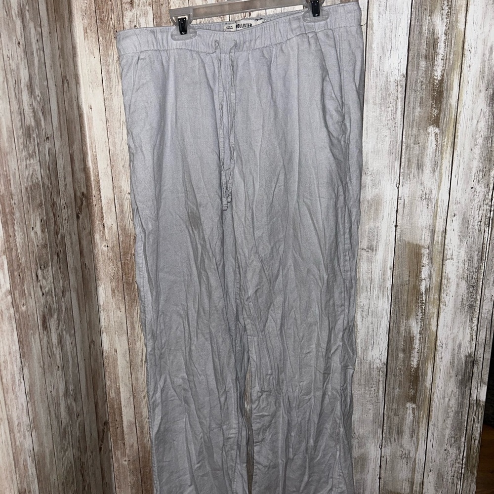 Hollister Women's Light Blue Wide Leg Pants